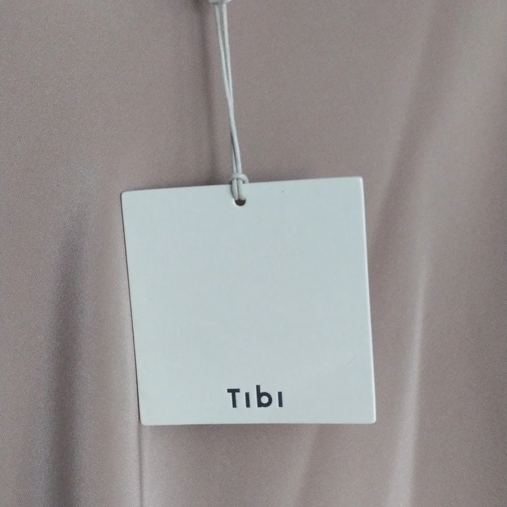 Tibi **NWT** silk 4 ply bias cut skirt in latte color. Size 12. - Picture 8 of 15